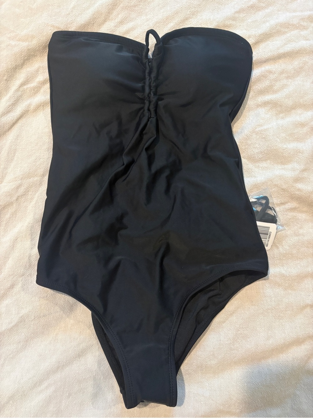 Forever 21 Black Strapless One-Piece Swimsuit